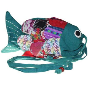 Recycled Handmade Fish Bags - Green
