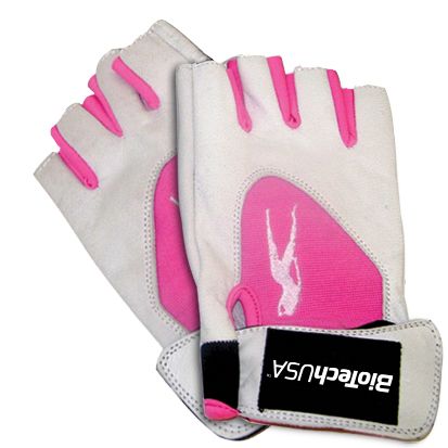BioTechUSA Accessories Lady 1 Gloves, White Pink - Medium
