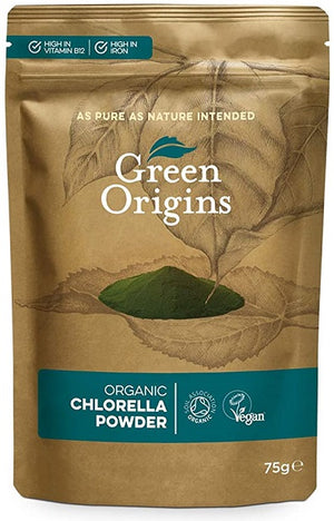 Green Origins Organic Chlorella Powder - 75 grams