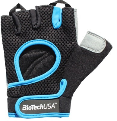 BioTechUSA Accessories Budapest Gloves, Black Cyan Blue - Medium