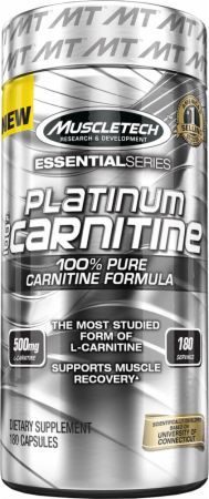 MuscleTech Platinum 100% Carnitine, 500mg - 180 caps