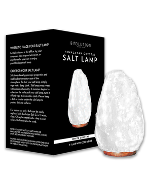 Evolution White Natural Crystal Salt Lamp