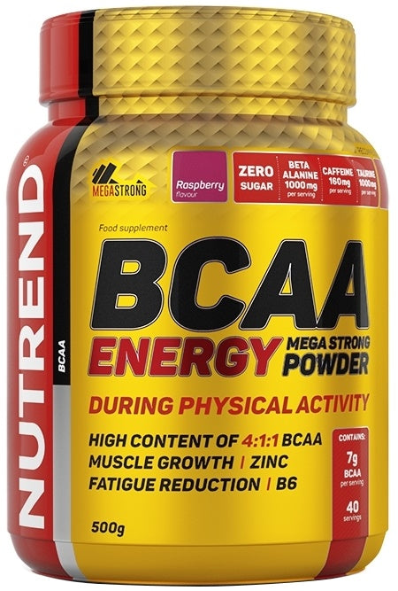 Nutrend BCAA Energy Mega Strong Powder, Orange - 500 grams