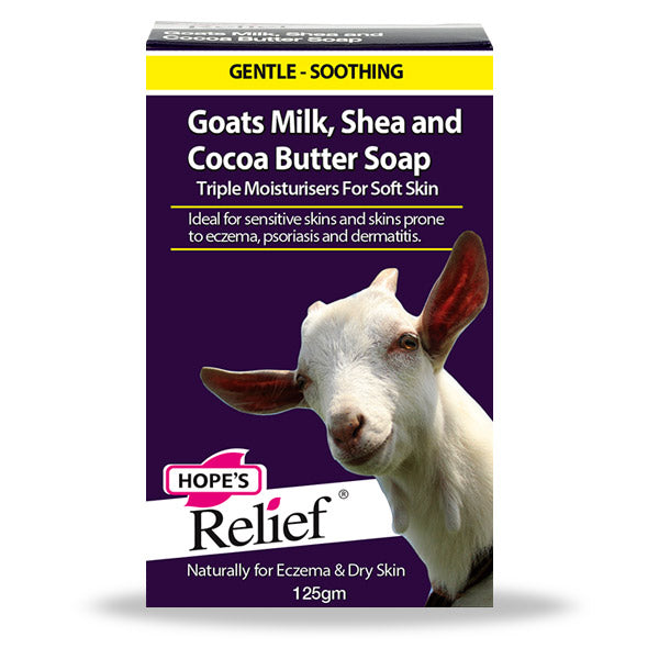 Hope's Relief Organic Shea & Cocoa Butter + 100% Fresh Goats Milk Soap 125g