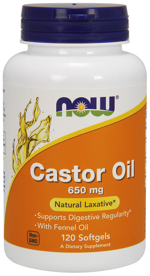NOW Foods Castor Oil, 650mg - 120 softgels