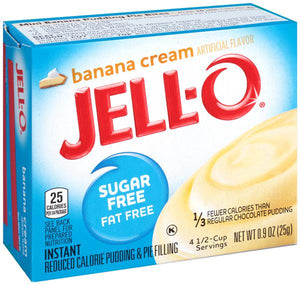 Jell-O Instant Pudding & Pie Filling Sugar Free, Banana Cream - 25 grams