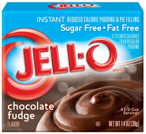 Jell-O Instant Pudding & Pie Filling Sugar Free, Chocolate Fudge - 39 grams