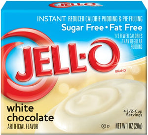 Jell-O Instant Pudding & Pie Filling Sugar Free, White Chocolate - 28 grams