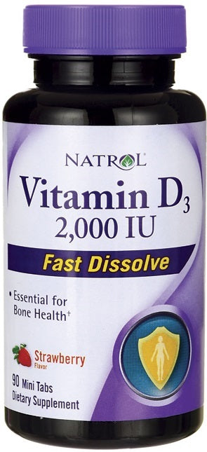 Natrol Vitamin D3 Fast Dissolve, 2000IU - 90 tablets