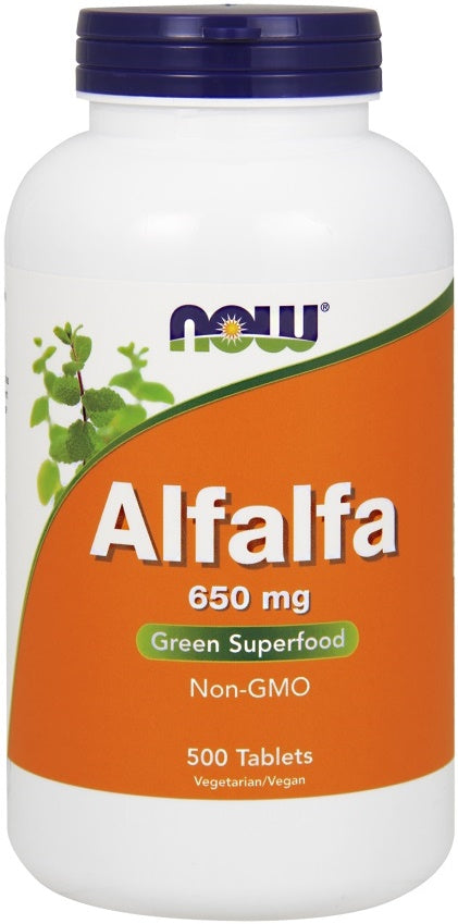 NOW Foods Alfalfa, 650mg - 500 tablets
