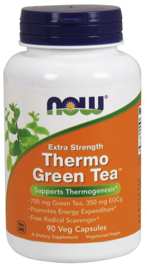 NOW Foods Thermo Green Tea, Extra Strength - 90 vcaps