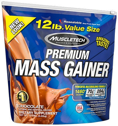 MuscleTech 100% Premium Mass Gainer, Chocolate - 5440 grams