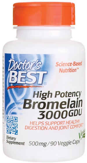 Doctor's Best High Potency Bromelain 3000 GDU, 500mg - 90 vcaps