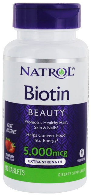 Natrol Biotin Fast Dissolve, 5000mcg - 90 tablets