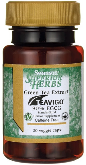 Swanson Teavigo Green Tea Extract 90% EGCG - 30 vcaps