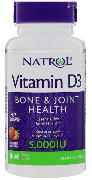 Natrol Vitamin D3 Fast Dissolve, 5000IU - 90 tablets