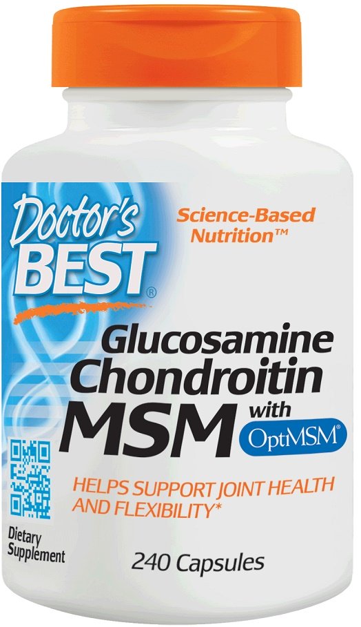 Doctor's Best Glucosamine Chondroitin MSM with OptiMSM - 240 caps