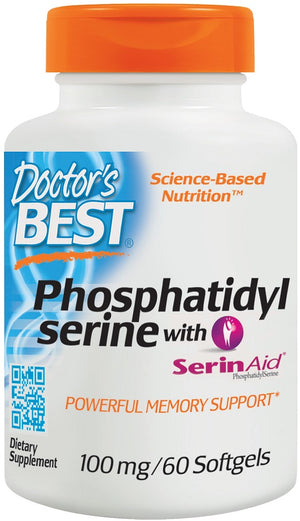 Doctor's Best Phosphatidylserine Serine with SerinAid, 100mg - 60 softgels