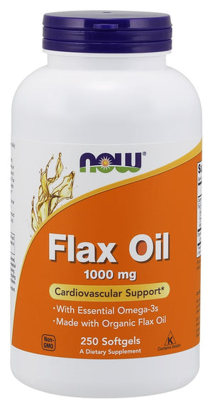 NOW Foods Flax Oil, 1000mg - 250 softgels