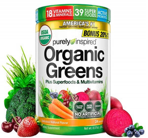 Purely Inspired Organic Greens Plus Superfoods & Multivitamins, Unflavored - 243 grams