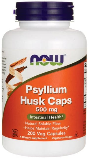NOW Foods Psyllium Husk, 500mg - 200 vcaps