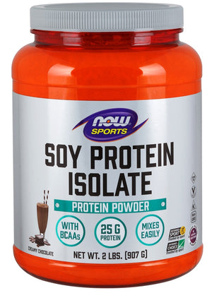 NOW Foods Soy Protein Isolate, Chocolate - 907 grams