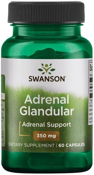 Swanson Adrenal Glandular, 350mg - 60 caps
