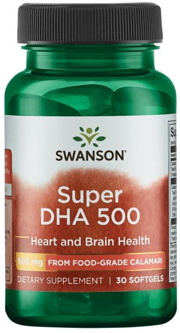 Swanson Super DHA 500 from Food-Grade Calamari - 30 softgels