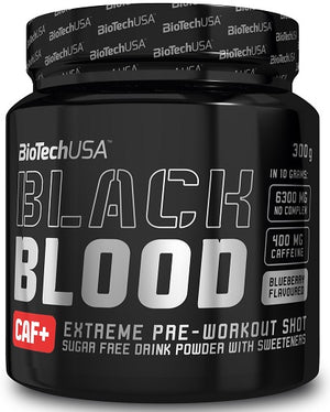 BioTechUSA Black Blood CAF+, Blueberry - 300 grams