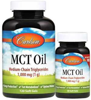 Carlson Labs MCT Oil, 1000mg - 120 + 30 softgels