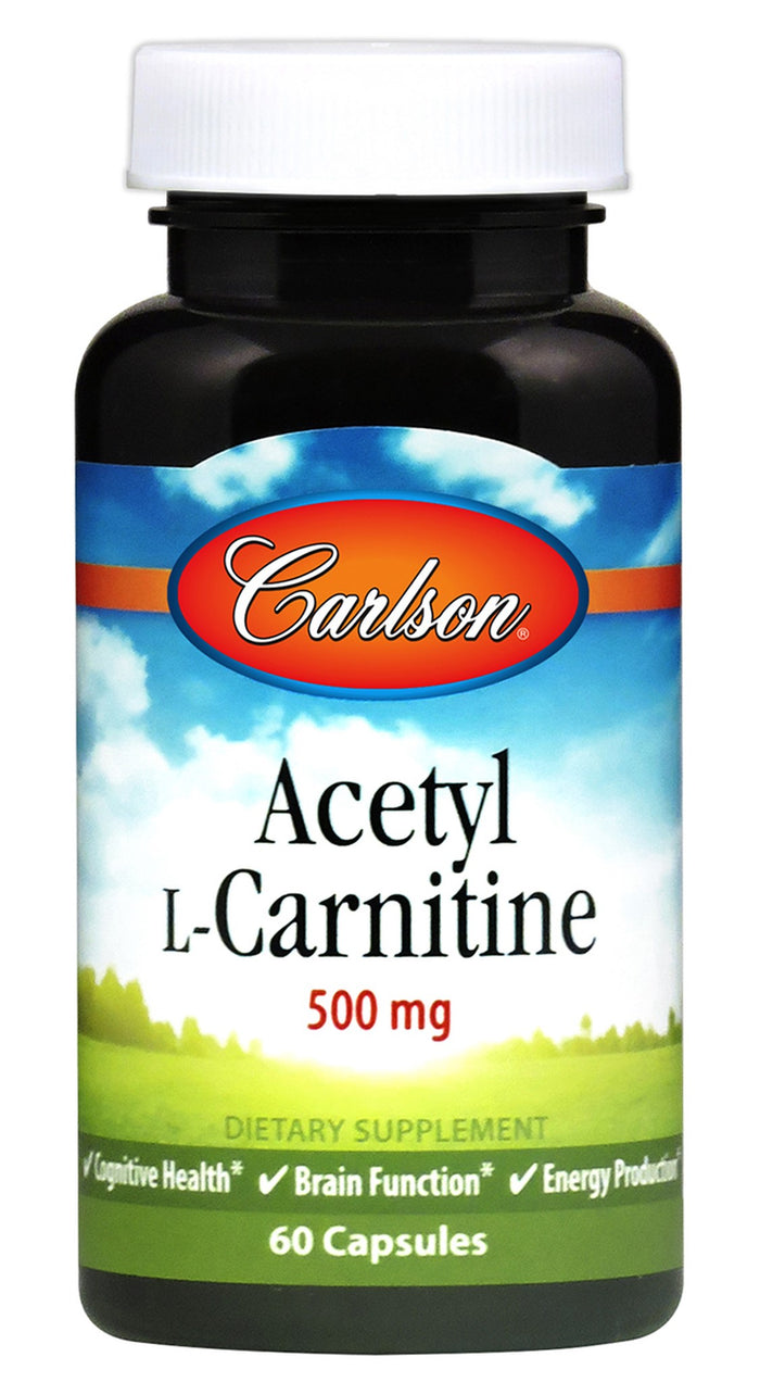 Carlson Labs Acetyl L-Carnitine, 500mg - 60 caps