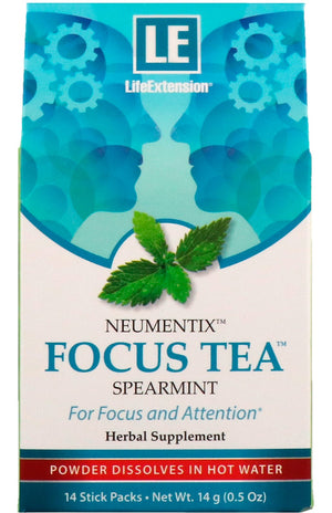 Life Extension Neumentix Focus Tea, Spearmint - 14 stick packs