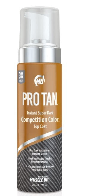 Pro Tan Instant Super Dark Competition Color Top Coat, (Foam With Applicator) - 207 ml.