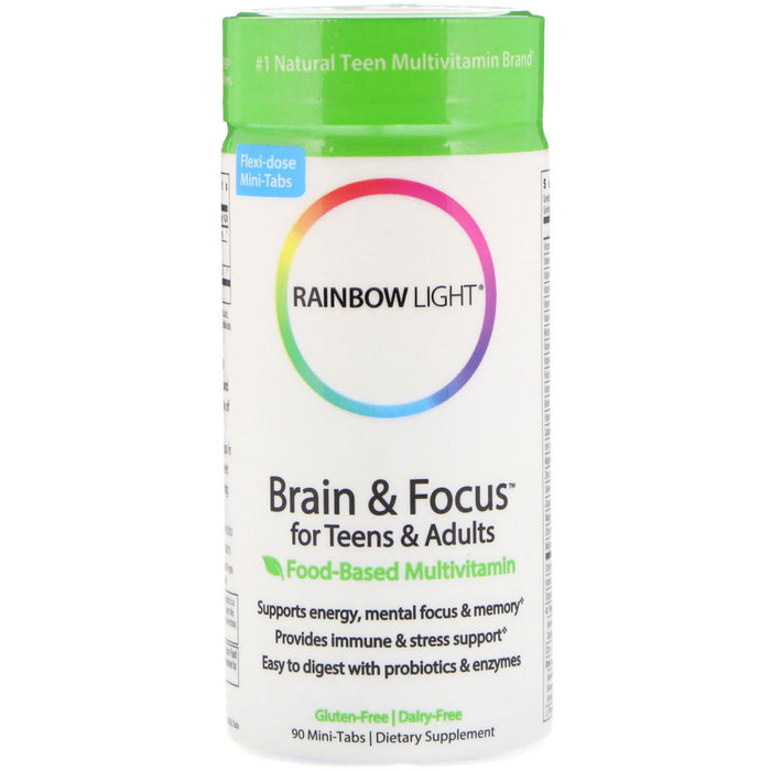 Rainbow Light Brain & Focus Multivitamin for Teens & Adults - 90 tablets
