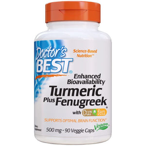 Doctor's Best Enhanced Bioavailability Turmeric + Fenugreek - 90 vcaps