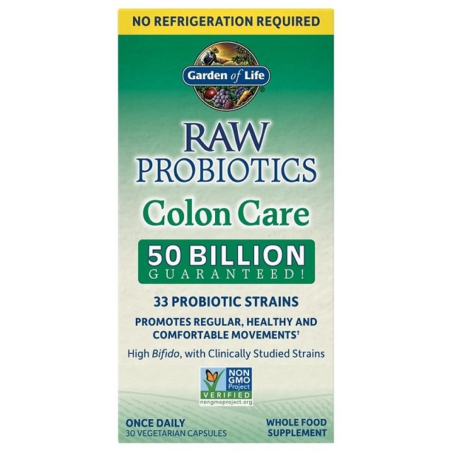 Garden of Life Raw Probiotics Colon Care (Shelf-Stable) - 30 vcaps