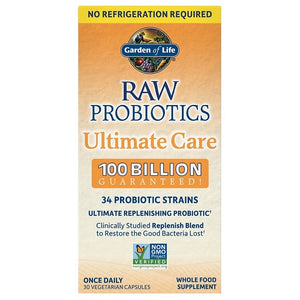 Garden of Life Raw Probiotics Ultimate Care (Shelf-Stable) - 30 vcaps