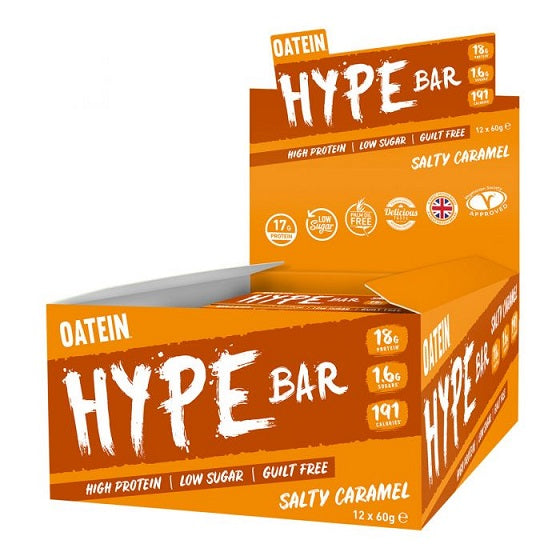 Oatein Hype Bar, Salty Caramel - 12 x 60g