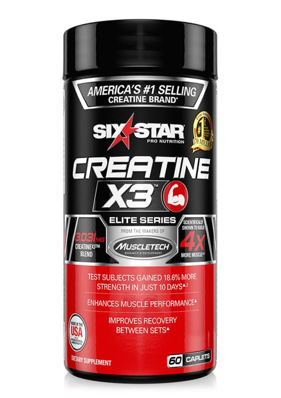 Six Star Pro Nutrition Creatine X3 - 60 caplets