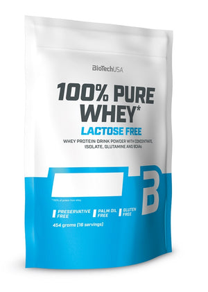 BioTechUSA 100% Pure Whey Lactose Free, Strawberry - 454 grams