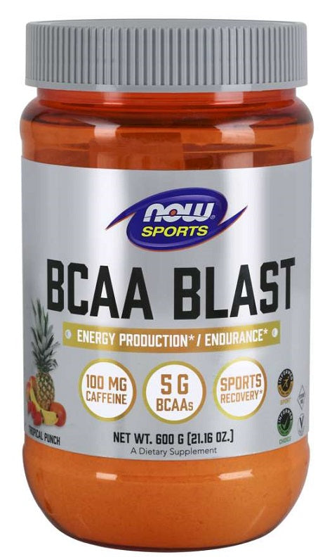 NOW Foods BCAA Blast Powder, Tropical Punch - 600 grams