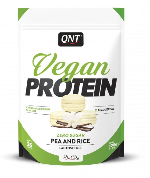 QNT Vegan Protein, Vanilla Macaroon - 500 grams