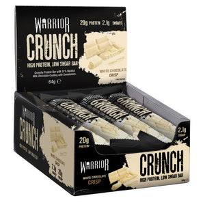 Warrior Crunch Bar, White Chocolate Crisp - 12 bars