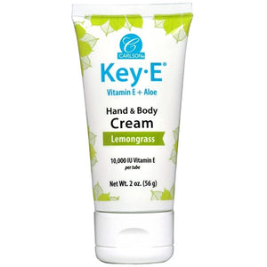 Carlson Labs Key-E Hand & Body Cream, Lemongrass - 56 grams