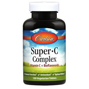 Carlson Labs Super-C Complex, Vitamin C + Bioflavonoids - 100 vegetarian tabs