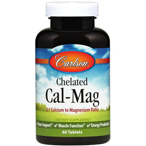 Carlson Labs Chelated Cal-Mag - 60 tablets