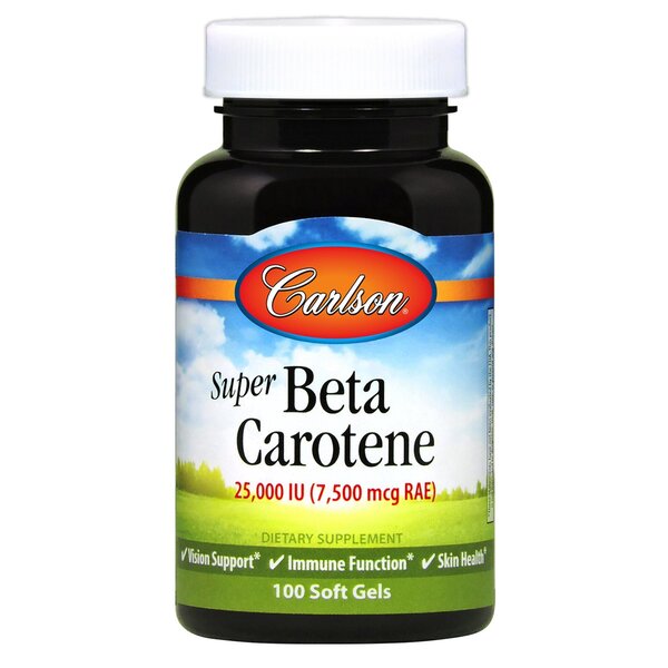 Carlson Labs Super Beta Carotene, 25000 IU - 100 softgels