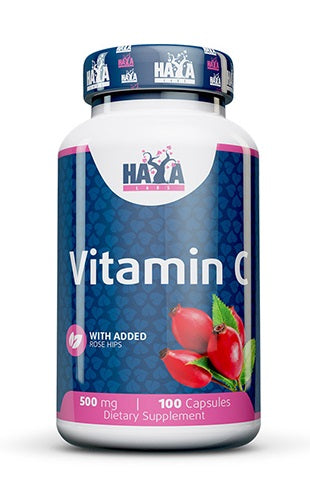 Haya Labs Vitamin C with Rose Hips, 500mg - 100 caps