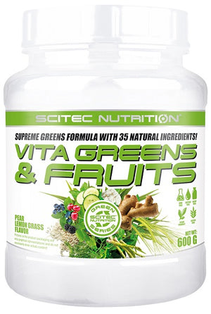 SciTec Vita Greens & Fruit, Pear - Lemon Grass - 600 grams