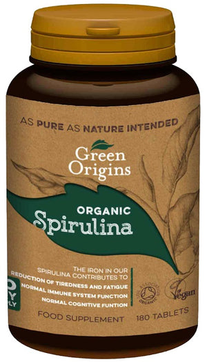 Green Origins Organic Spirulina, 500mg - 180 tablets